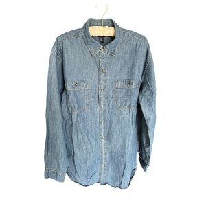 Denver Hayes Blue Casual Button Down Shirt